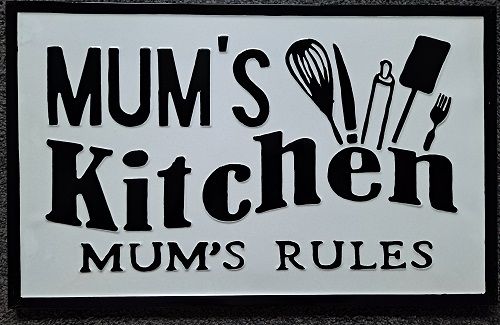 Mum's Kitchen Enamel Sign